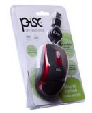 Mouse Óptico Retrátil Pisc - Vermelho, Usb- 1809- Pisc